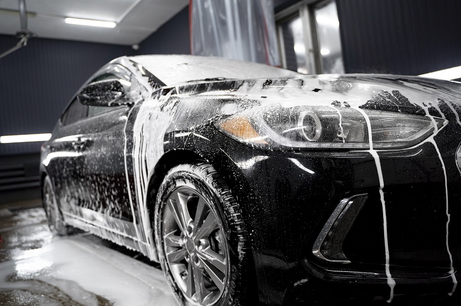 mycie auta zimą